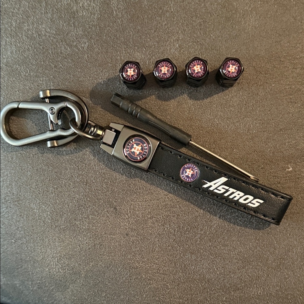 Astros Black Keychain Set